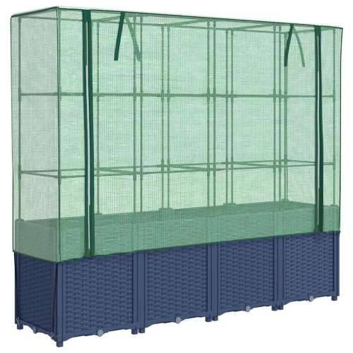 Povišena gredica s pokrovom za staklenik 160 x 40 x 153 cm - Plavo-siva 1 Cijena