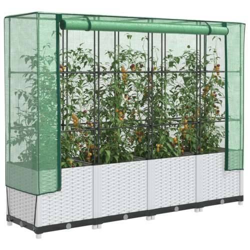 Povišena gredica s pokrovom za staklenik 160 x 40 x 138 cm - Bijela 160 x 40 x 138 cm 1 Cijena
