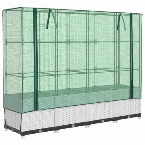Povišena gredica s pokrovom za staklenik 160 x 40 x 138 cm - Bijela 160 x 40 x 138 cm 1 Cijena