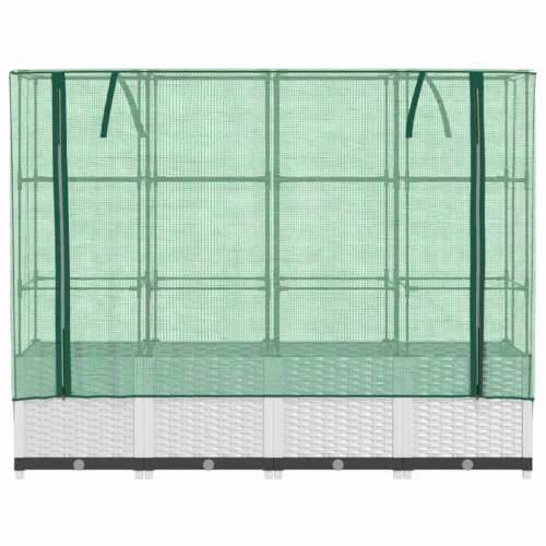Povišena gredica s pokrovom za staklenik 160 x 40 x 138 cm - Bijela 160 x 40 x 138 cm 1 Cijena