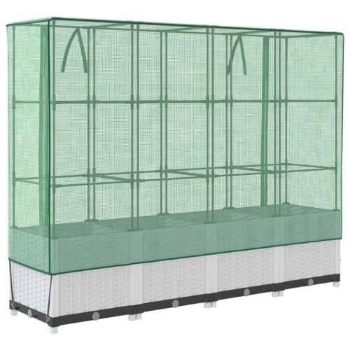Povišena gredica s pokrovom za staklenik 160 x 40 x 138 cm - Bijela 160 x 40 x 138 cm 1 Cijena