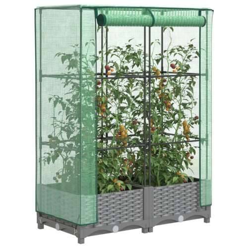 Povišena gredica s pokrovom za staklenik 80 x 40 x 123 cm - Svjetlosiva 80 x 40 x 123 cm 1 Cijena
