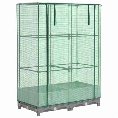 Povišena gredica s pokrovom za staklenik 80 x 40 x 123 cm - Svjetlosiva 80 x 40 x 123 cm 1 Cijena