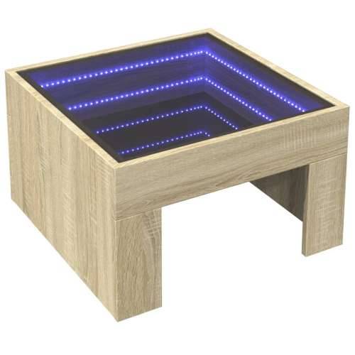 Stolić s beskonačnim LED svjetlima boja hrasta 50x50x30 cm - sonoma hrast 1 50 cm Cijena