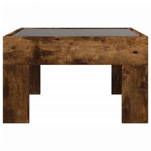 Stolić s beskonačnim LED svjetlima boja hrasta 50x50x30 cm - Dimljeni hrast 1 50 cm Cijena