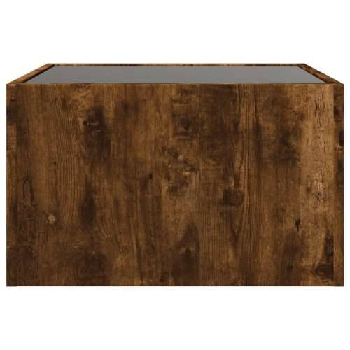Stolić s beskonačnim LED svjetlima boja hrasta 50x50x30 cm - Dimljeni hrast 1 50 cm Cijena