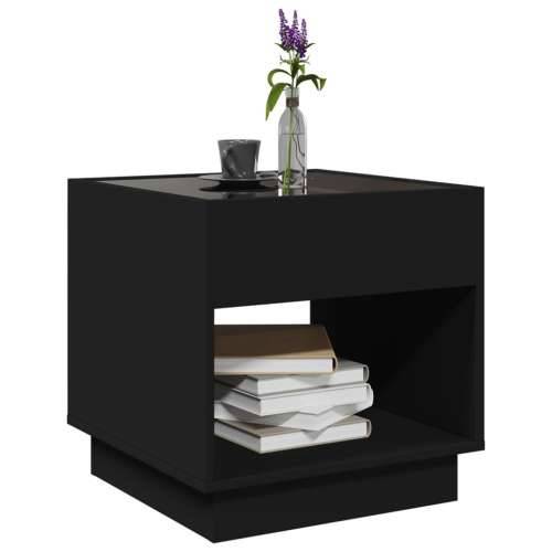 Stolić za kavu s beskonačnim LED svjetlima crni 50x50x50 cm - Crna 1 50 cm Cijena