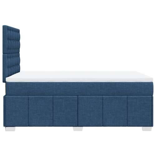 Krevet s oprugama i madracem plavi 120 x 200 cm od tkanine - Plava 120 x 200 cm gumbi Cijena