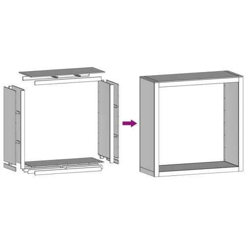 Stalak za drva za ogrjev 100x40x100 cm od pocinčanog čelika - Pocinčani čelik / siva 100 x 40 x 100 cm Cijena