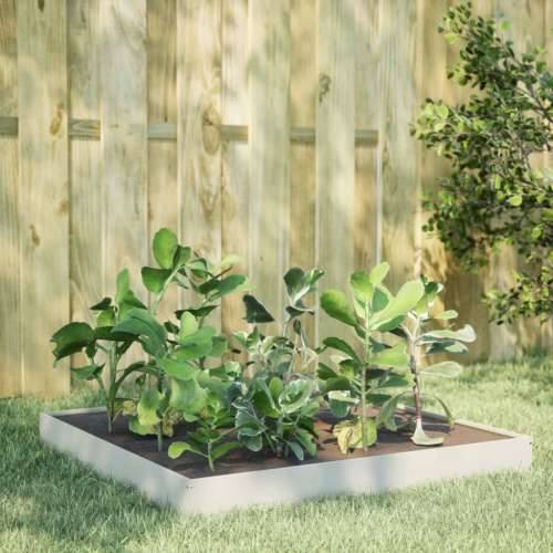 Povišena gredica - Vrtna gredica bijeli 100 x 100 x 18,5 cm od čelika - Čelik/bijela 100 x 100 x 18.5 cm 1 Čelik Cijena