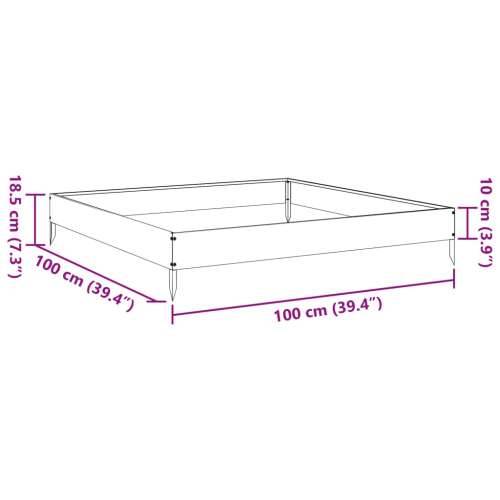 Povišena gredica - Vrtna gredica bijeli 100 x 100 x 18,5 cm od čelika - Čelik/bijela 100 x 100 x 18.5 cm 1 Čelik Cijena