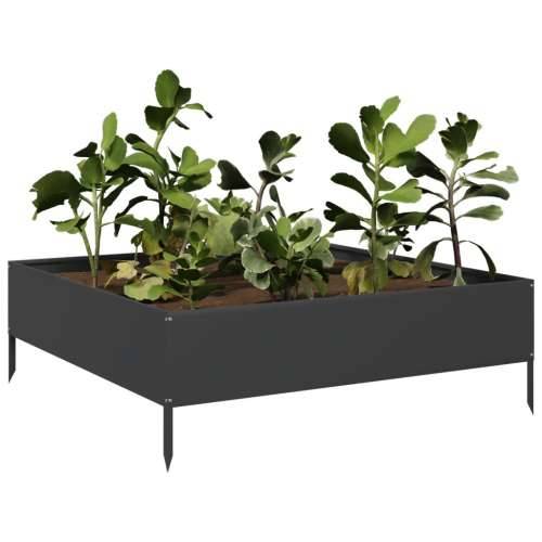 Povišena gredica - Vrtna gredica crni 100x100x33,5 cm od čelika - Čelik/crna 100 x 100 x 33.5 cm 1 Čelik Cijena
