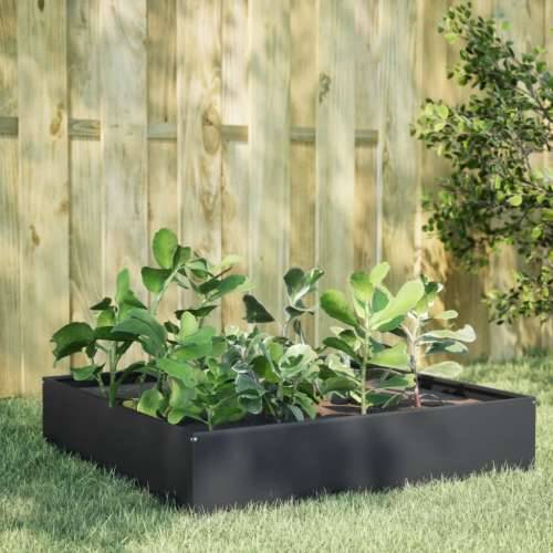 Povišena gredica - Vrtna gredica antracit 100x100x33,5 cm od čelika - Čelik/antracit 100 x 100 x 33.5 cm 1 Čelik Cijena