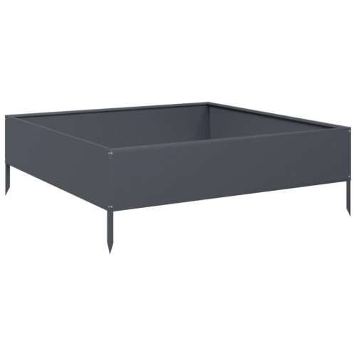 Povišena gredica - Vrtna gredica antracit 100x100x33,5 cm od čelika - Čelik/antracit 100 x 100 x 33.5 cm 1 Čelik Cijena