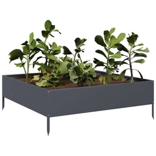 Povišena gredica - Vrtna gredica antracit 100x100x33,5 cm od čelika - Čelik/antracit 100 x 100 x 33.5 cm 1 Čelik Cijena