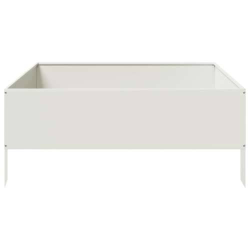 Povišena gredica - Vrtna gredica bijeli 100x100x25 cm od čelika - Čelik/bijela 100 x 100 x 25 cm 1 Čelik Cijena