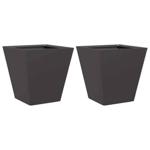 Vrtne sadilice 2 kom crne 30x30x30 cm čelične - Čelik/crna 30 x 30 x 30 cm 2 Cijena