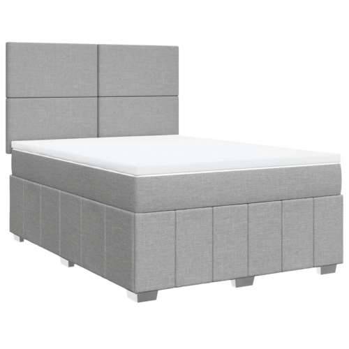 Krevet box spring s madracem svjetlosiva 160x200 cm tkanina - Svjetlosiva 160 x 200 cm Gladak dizajn Cijena