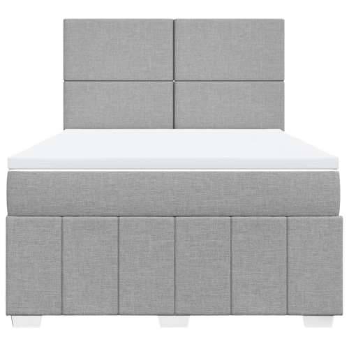 Krevet box spring s madracem svjetlosiva 160x200 cm tkanina - Svjetlosiva 160 x 200 cm Gladak dizajn Cijena
