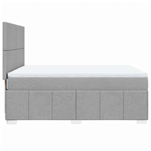 Krevet box spring s madracem svjetlosiva 160x200 cm tkanina - Svjetlosiva 160 x 200 cm Gladak dizajn Cijena