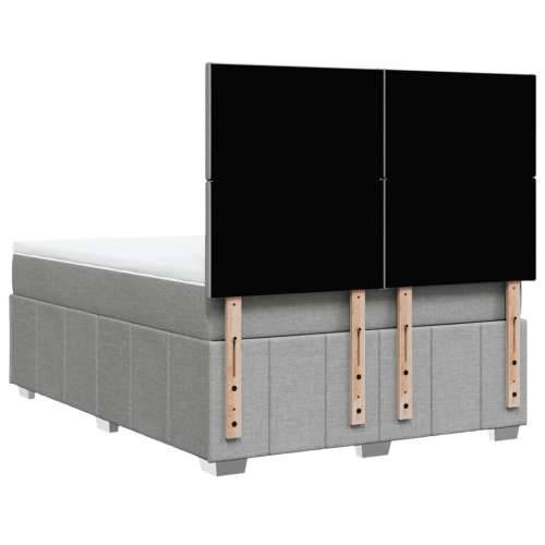 Krevet box spring s madracem svjetlosiva 160x200 cm tkanina - Svjetlosiva 160 x 200 cm Gladak dizajn Cijena