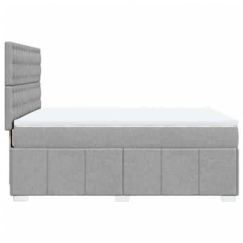 Krevet box spring s madracem svjetlosiva 160x200 cm tkanina - Svjetlosiva 160 x 200 cm gumbi Cijena