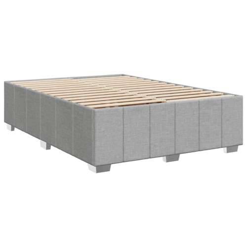Krevet box spring s madracem svjetlosiva 160x200 cm tkanina - Svjetlosiva 160 x 200 cm gumbi Cijena