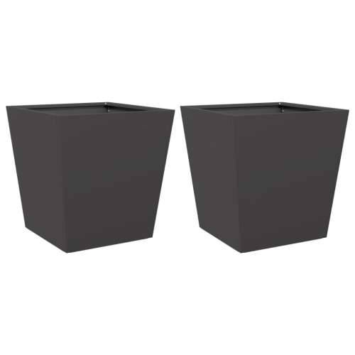Vrtne sadilice 2 kom crne 40x40x40 cm čelične - Čelik/crna 40 x 40 x 40 cm 2 Cijena