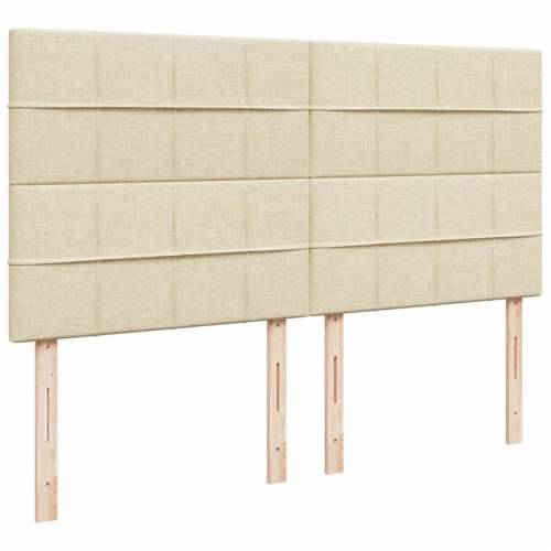 Krevet s oprugama i madracem krem 180x200 cm od tkanine - Krema 180 x 200 cm Blok s kvadratima Cijena