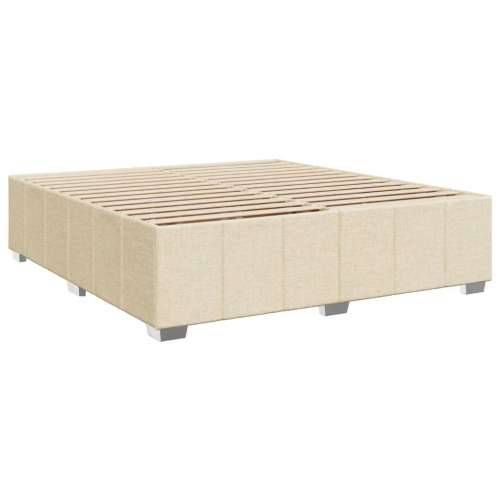 Krevet s oprugama i madracem krem 180x200 cm od tkanine - Krema 180 x 200 cm Blok s kvadratima Cijena