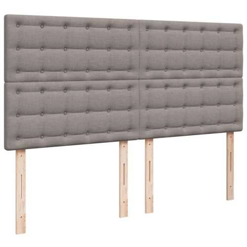 Krevet s oprugama i madracem smeđesivi 180x200 cm tkanina - Sivo-smeđa 180 x 200 cm gumbi Cijena