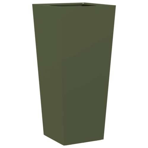 Vrtne sadilice 2 kom maslinastozelene 35x35x75 cm čelične - Čelik/zelena 35 x 35 x 75 cm 2 Cijena