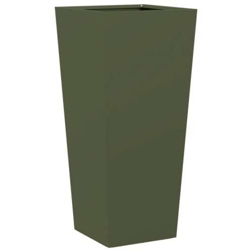 Vrtne sadilice 2 kom maslinastozelene 35x35x75 cm čelične - Čelik/zelena 35 x 35 x 75 cm 2 Cijena