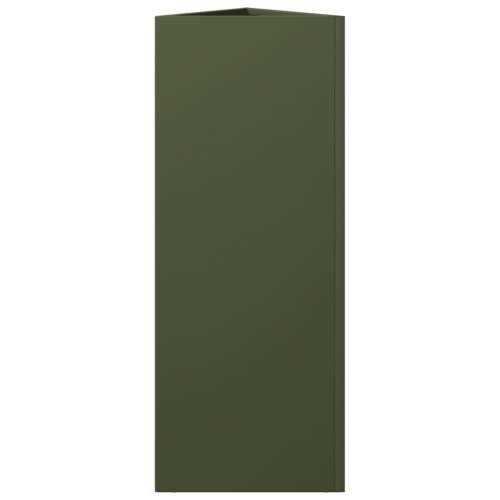 Vrtna sadilica maslinastozelena trokutasta 30x26x75 cm čelična - Čelik/zelena 30 x 26 x 75 cm 1 Cijena