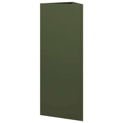 Vrtna sadilica maslinastozelena trokutasta 30x26x75 cm čelična - Čelik/zelena 30 x 26 x 75 cm 1 Cijena