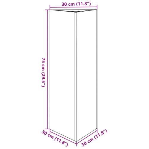 Vrtne sadilice 2kom trokutasta 30x26x75cm od pocinčanog čelika - Pocinčani čelik / siva 30 x 26 x 75 cm 2 Cijena