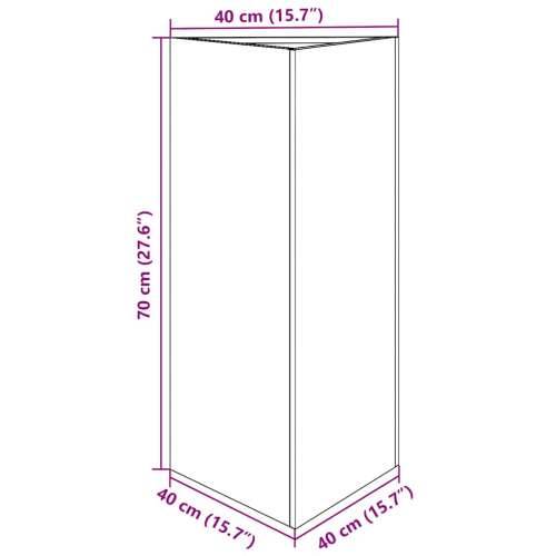 Vrtne sadilice 2kom trokutasta 40x40x75 cm od pocinčanog čelika - Pocinčani čelik / siva 40 x 40 x 75 cm 2 Cijena