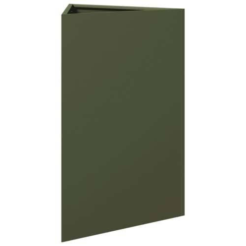 Vrtna sadilica maslinastozelena trokutasta 50x43x75 cm čelična - Čelik/zelena 50 x 43 x 75 cm 1 Cijena