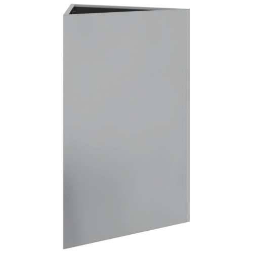 Vrtne sadilice 2kom trokutasta 50x43x75 cm od pocinčanog čelika - Pocinčani čelik / siva 50 x 43 x 75 cm 2 Cijena
