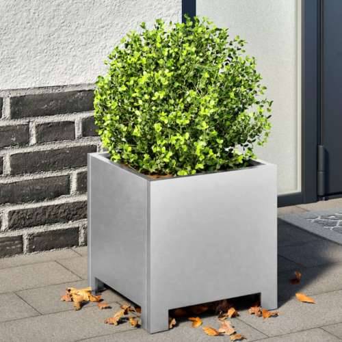 Vrtne sadilice 2 kom 30x30x30 cm od pocinčanog čelika - Pocinčani čelik / siva 30 x 30 x 30 cm 2 Cijena