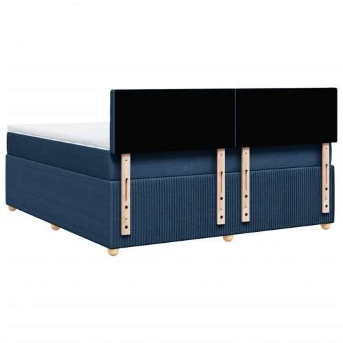 Krevet s oprugama i madracem plavi 180x200 cm od tkanine - Plava 180 x 200 cm gumbi Cijena