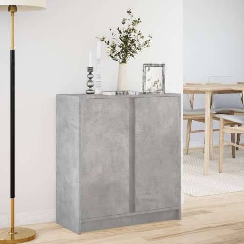 Komoda s LED svjetlima siva boja betona 77x34x85 cm drvena - Beton siva 1 Cijena