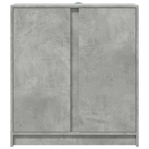 Komoda s LED svjetlima siva boja betona 77x34x85 cm drvena - Beton siva 1 Cijena