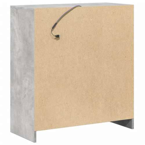 Komoda s LED svjetlima siva boja betona 77x34x85 cm drvena - Beton siva 1 Cijena
