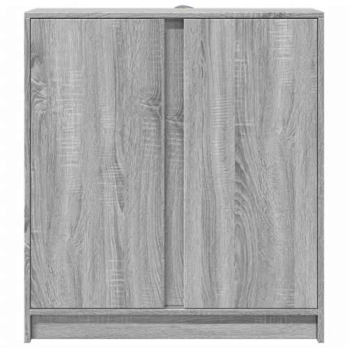 Komoda s LED svjetlima boja hrasta sonome 77x34x85 cm drvena - Sivi hrast sonoma 1 Cijena