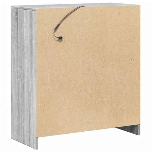 Komoda s LED svjetlima boja hrasta sonome 77x34x85 cm drvena - Sivi hrast sonoma 1 Cijena