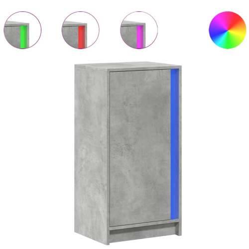 Komoda s LED siva boja betona 42,5x34x85 cm konstruirano drvo - Beton siva 1 Cijena