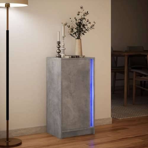 Komoda s LED siva boja betona 42,5x34x85 cm konstruirano drvo - Beton siva 1 Cijena