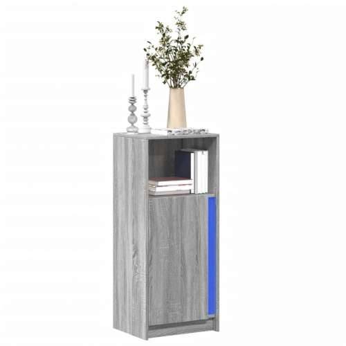 Komoda s LED svjetlima boja hrasta sonome 42,5x34x100 cm drvena - Sivi hrast sonoma 1 42.5 cm Cijena