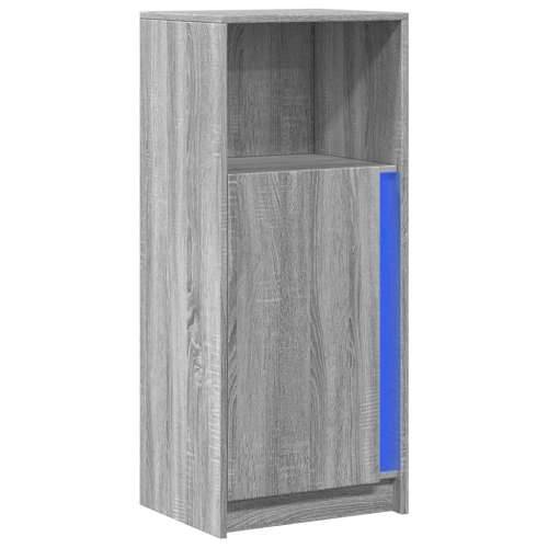 Komoda s LED svjetlima boja hrasta sonome 42,5x34x100 cm drvena - Sivi hrast sonoma 1 42.5 cm Cijena